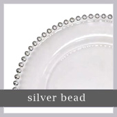 Silver Bead Charger Plate To Hire